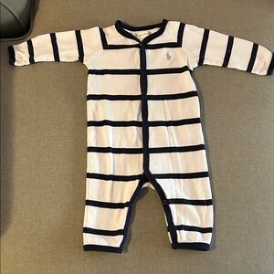 Ralph Lauren Kids One Piece with Navy Stripes